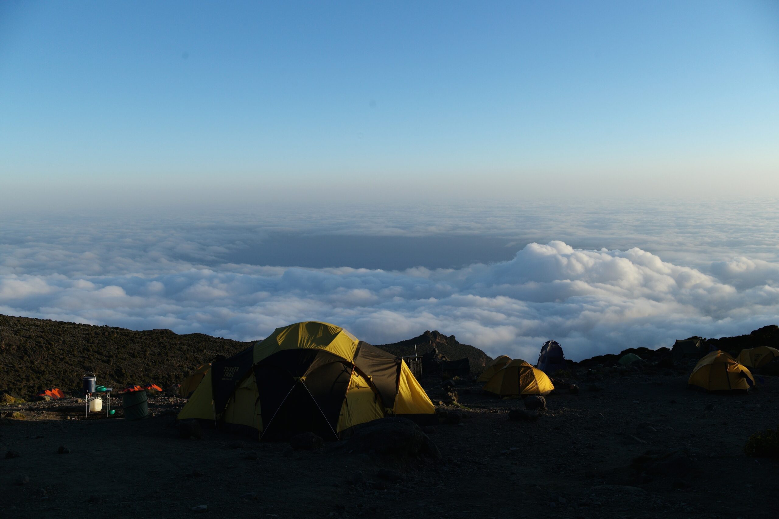 Tent on mountain